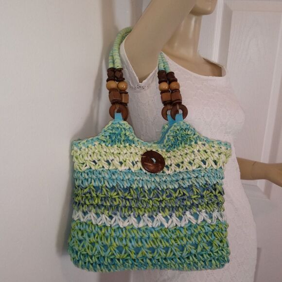 Cappelli Straworld Straw&Wood Bead Bag - Picture 5 of 6